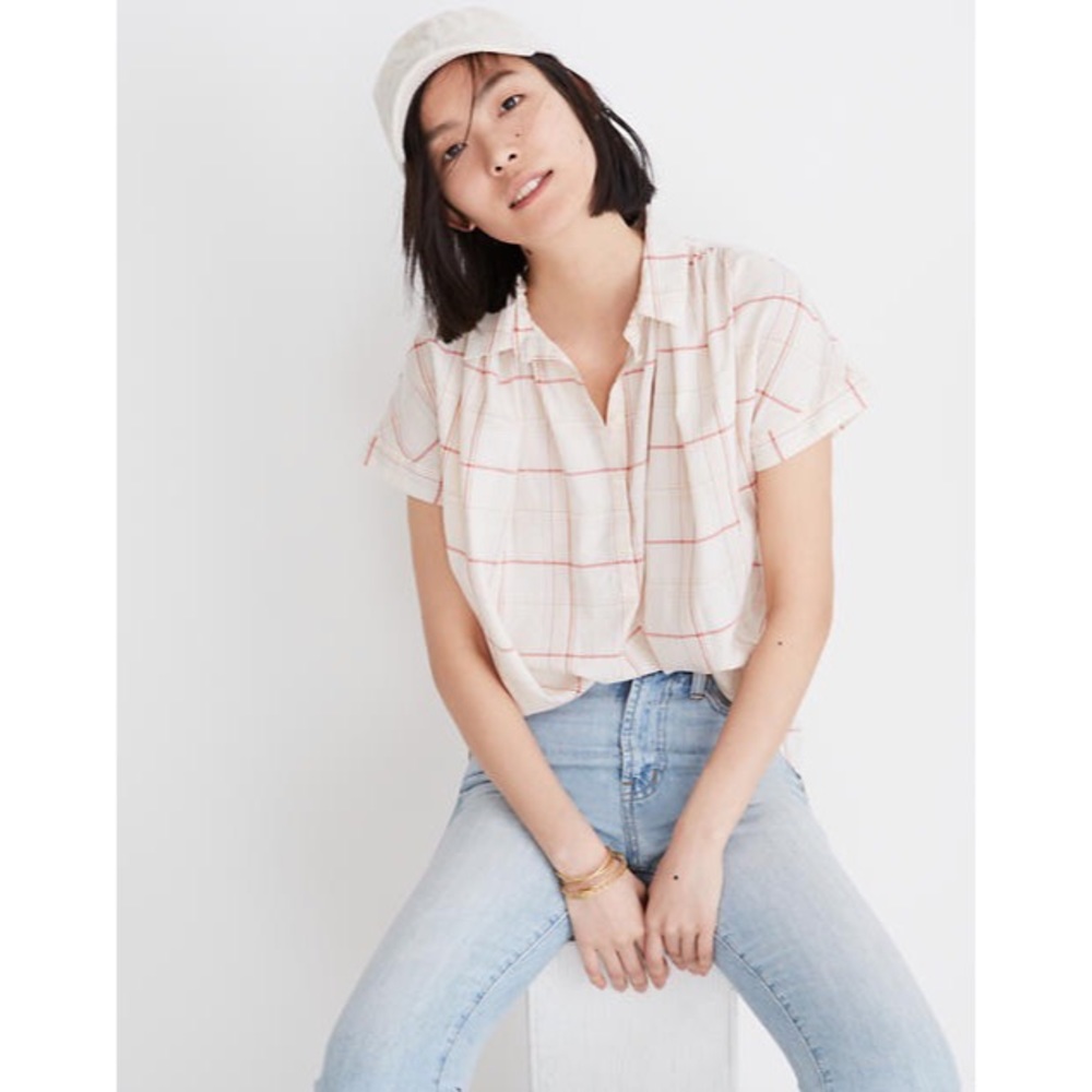 Central Popover Shirt in Fine Plaid